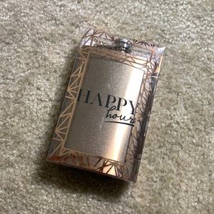 Rose gold ‘happy hour’ flask- fits 8oz of liquid